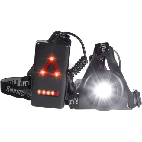 Rechargeable LED Lampe Running USB Lumière pour Course Étanche Lumière de Poitrine (1/5)
