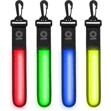 Lot de 4 LED clignotantes - 3 modes LED - Lumière de sécurité pour enfants - Réfléchissant (1/5)