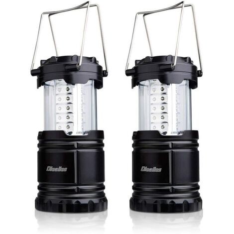 Lanterne de Camping LED Pliable, 2 Pièces Lampe d'Étanche Ultra Bright LED Lantern pour Camping, Randonnée, Jardin, Pêche, etc (1/5)