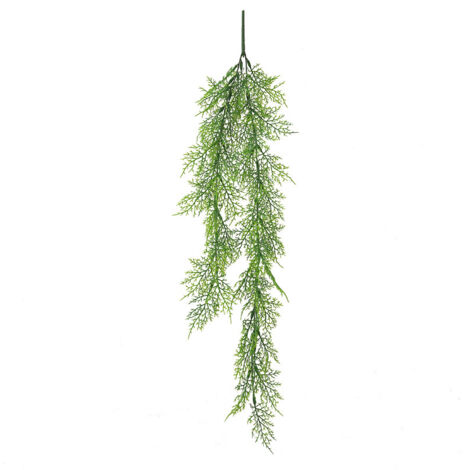 70 cm suspendus vignes artificielles faux lierre feuilles guirlande en plastique rotin feuille plantes vertes 2 pièces (1/5)