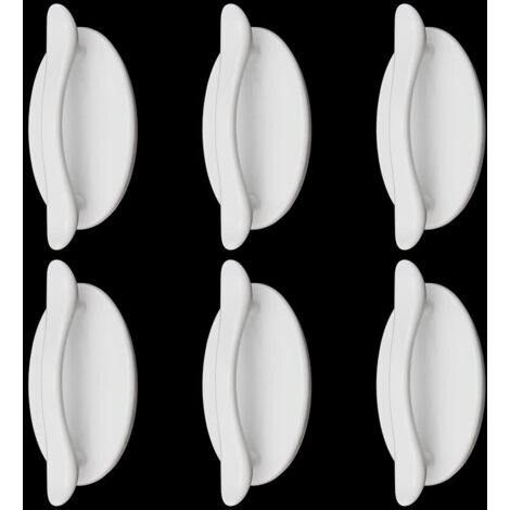 6 Pièces Poignées Auto-Adhésives Boutons de Tiroir Auto-Adhésifs Plastique ABS Instantané Poignée d'Armoire Aide Poignées de Meubles de Porte sans Poinçon pour Cuisine Porte Coulissante Fenêtre Placar (1/5)