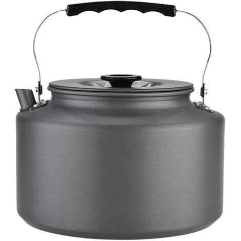 Bouilloire à sifflet de camping 2L Bouilloire en aluminium Théière à induction Bouilloire à thé Bouilloire à thé extérieure avec poignée résistante à la chaleur Ustensiles de cuisine pour barbecue Pêc (1/4)