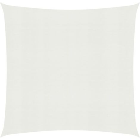 INLIFE Voile d'ombrage 160 g/m² Blanc 4x4 m PEHD (1/5)