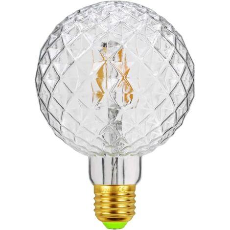Ampoules LED vintage à filament rétro 4 W 220/240 V E27 Ampoule décorative G95 Cristal (1/5)