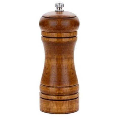 Moulin à poivre manuel en bois pour moulin à poivre noir (petit chêne 14 cm), (1/5)