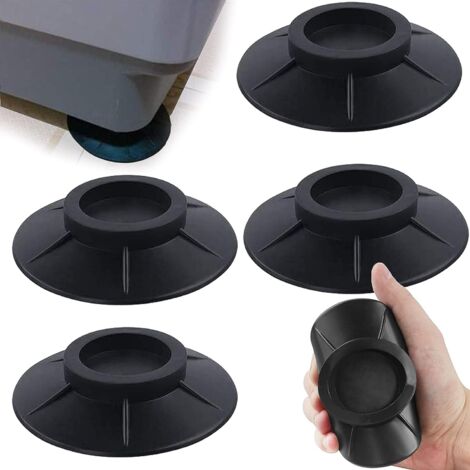 Coussinets de pied de machine à laver, 4 pcs Coussinets de pied de machine à laver Tapis anti-vibration en caoutchouc Coussinets d'amortissement anti-vibration Tapis de séchage anti-vibration (1/5)
