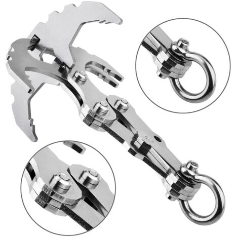 Mousqueton de survie en inox, grappin, matériel d'escalade, corde d'escalade, baudrier (1/5)