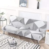 AIDUCHO Housse De Canapé Sans Bras, 3 Places Housses De Meubles Extensibles Pour Canapé-Lit Protecteur, Convient Pour Canapé-Lit Pliant Sans Accoudoirs (Moka)