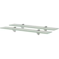 Lot de 2 Étagères murales Étagère de Rangement - Meuble de rangement Verre 60x20 cm 8 mm BV680067 - BonneVie