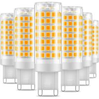AIDUCHO Ampoule Led G9, No Flicker 5w Led Lampes Blanc Chaud 3000k, 650lm, Économie D'énergie Equivalente 48w Halogène Lumière, 360 Degrés Angle, Ac220-240v - Pack De 6