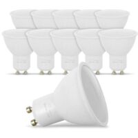 Eclairage Design – Lot de 10 ampoules LED GU10 400 lumens 50W équivalent – Blanc naturel 4000K – Angle 110° – Non dimmable