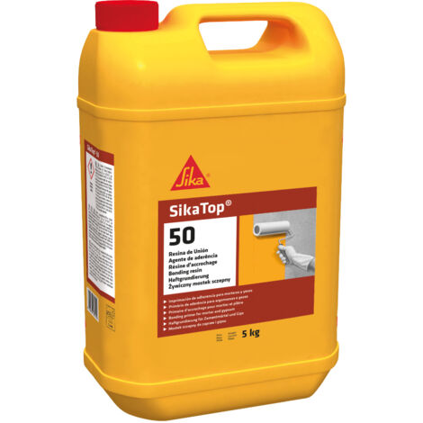 SikaTop 50 Resina de Union, Imprimacion de adherencia para morteros y yesos, Transparente, 5 kg