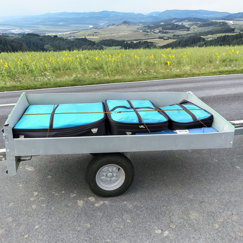 Relaxdays Gepäcknetz fürs Auto, 90x40 cm, elastisches Aufbewahrungsnetz,  Kofferraumnetz mit Haken, universal, schwarz