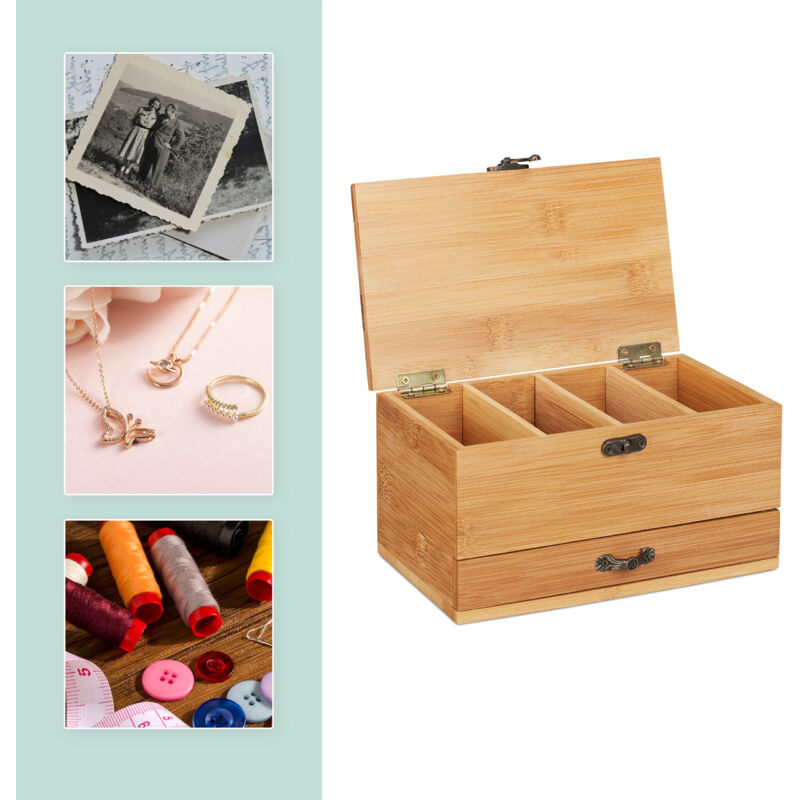 Nähkorb Mit Organizer - Große Stoff Nähbox 31x23x17cm Mit Aufbewahrungsfächern