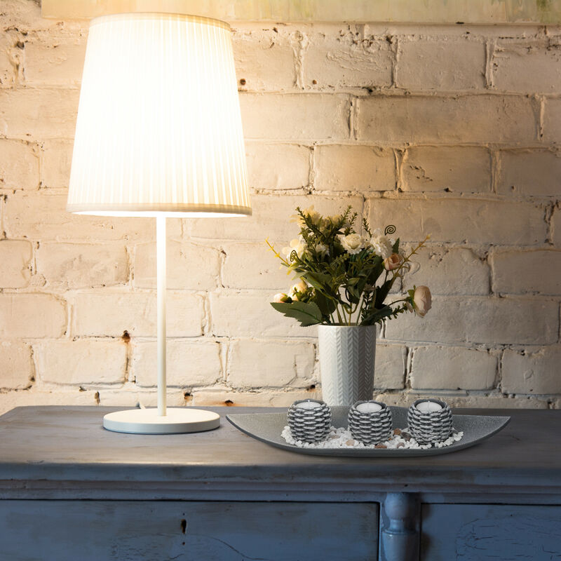 Relaxdays Kerzen Deko-Set – Mit Tablett & 3 Teelichthaltern, Grau/weiß | Shabby-Look, Für Gemütliche Atmosphäre