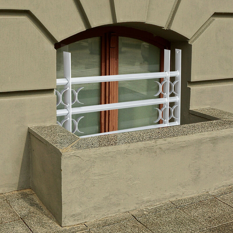 Fenstergitter Verstellbar Ausziehbar Einbruchschutz Verzinkt Fenster 600mm  x 1000-1500mm