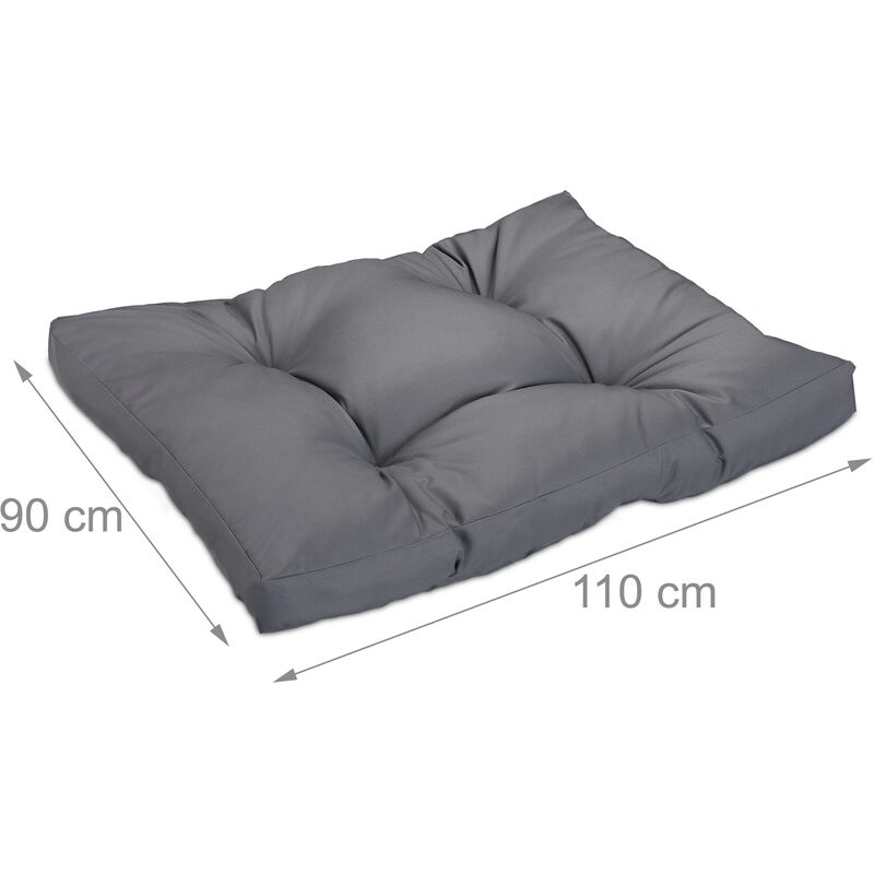 XXL Hundebettmatte 110x110 Cm – Weicher Korallensamt, Rutschfeste Unterseite, Waschbar, Grau, Für Große Hunde
