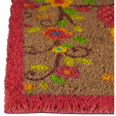 Relaxdays Kokosfußmatte Mit Eulen-Motiv, 40x60 Cm – Rutschfeste Schmutzfangmatte Für Drinnen & Draußen