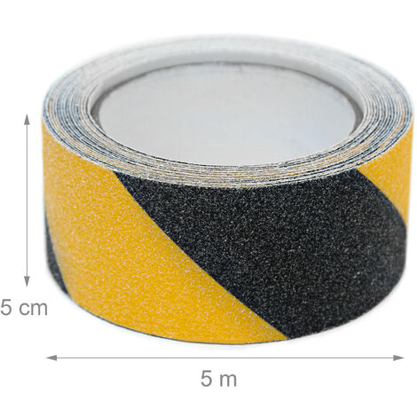 5 x Warn-Klebeband 50 mm, Rutschfestes Strukturband
