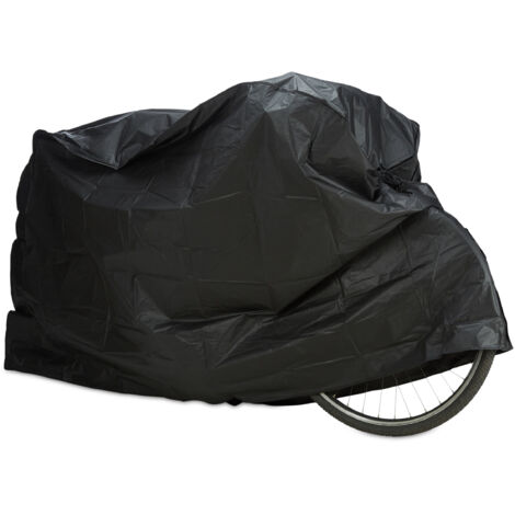 3 x Fahrradgarage aus Polyethylen, reißfeste Schutzhülle, Sonnenschutz, robuste Abdeckung, 200 x 115 cm, Schwarz