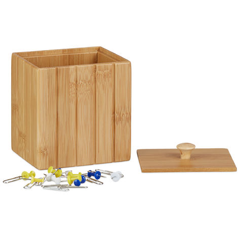 Aufbewahrungsbox klein Natur mit Deckel/Griff 29,7x21,5x12,5cm