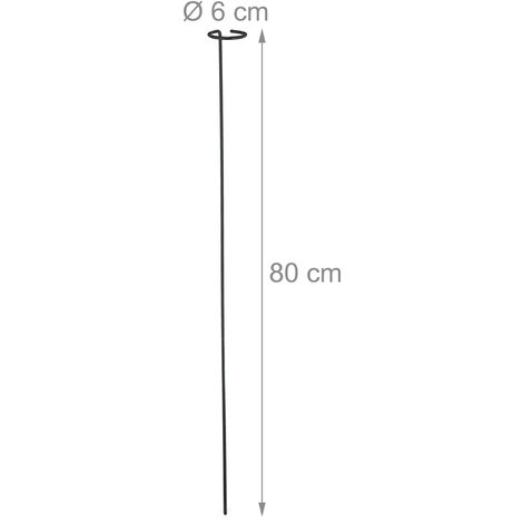Relaxdays Pflanzstäbe 10er Set | 110 Cm Rankhilfe Aus Kunststoffummanteltem Stahl | Ideal Für Tomaten & Rankpflanzen