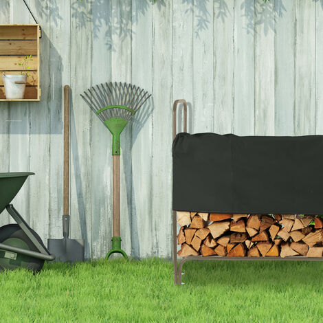 KOTARBAU Kaminholzregal Schwarz - Brennholzkorb 40x35cm Aus Stahl