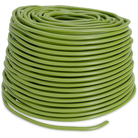 Grüner Bindeschlauch (Hohlschnur) – 3,9mm X 30m, Für Pflanzen, UV-beständig