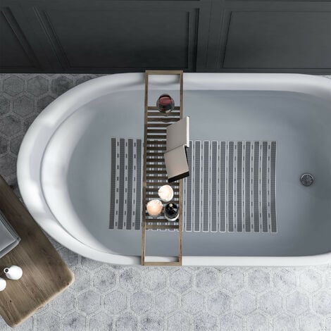 Relaxdays Antirutschmatte Dusche & Badewanne, 69 x 38 cm
