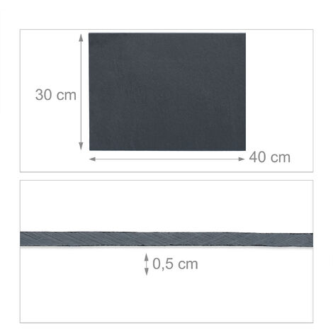 Produktbild von Relaxdays Servierplatte 24 X Schieferplatte 30x20 Cm, Schiefer
