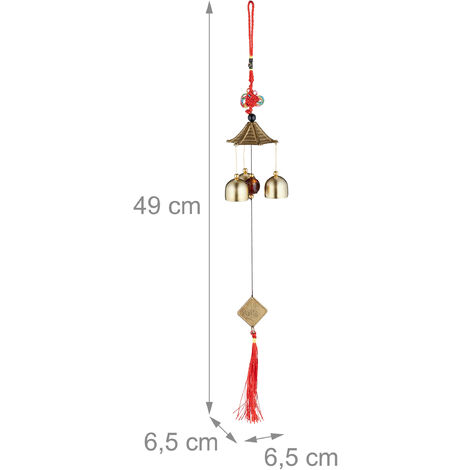 Relaxdays Windspiel 2er Set, Metall Glockenspiel, draußen & drinnen