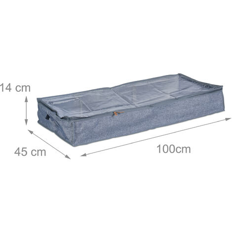 Punemi Unterbett-Aufbewahrungsbox Mit Deckel – Flache Box Zur Ordnung Unter Dem Bett, 79x40x15 Cm