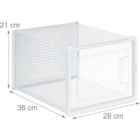 Schuhformer Schuhboxen 6er Set Stapelbar Transparent Belu00fcftet