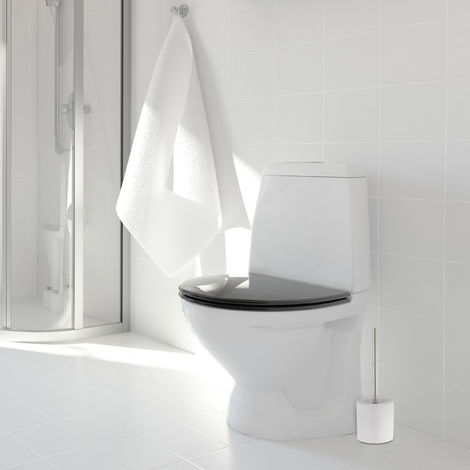 2 x WC Garnitur Keramik Bürstenhalter rund wechselbare Klobürste WC-Bürste Bad 