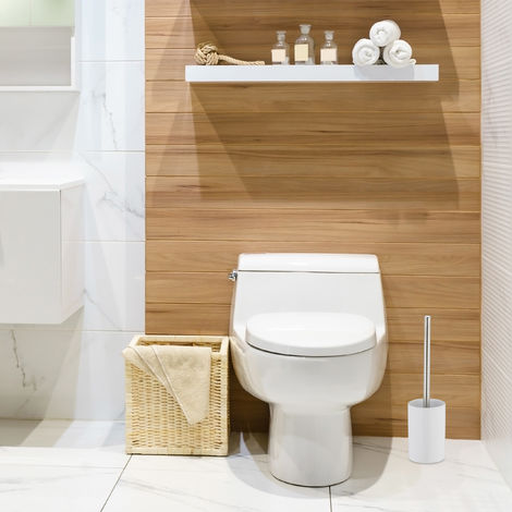 Set, schwarz 10 Toilettenbürste, freistehend, WC-Bürstenhalter WC-Garnitur Wechselbürstenkopf, mit Keramik x 36 im cm,