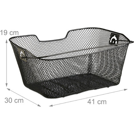 Super-stabiler E-Bike Hinterradkorb Aus Stahl – XL 42x32x15 Cm, Inkl. Netz & Wasserdichter Plane, Bis 50 Kg