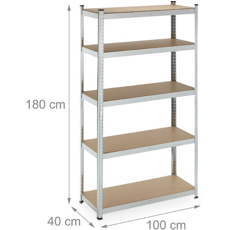 ALL Premium Schwerlastregal 2er Set – 180x150x60 Cm, 1250 Kg Traglast, 5 Höhenverstellbare Böden, Schwarz