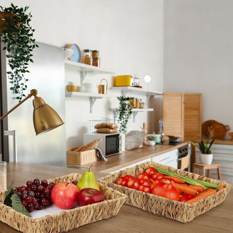Relaxdays Obst Etagere Bambus 3 Etagen - Frchtekorb Kche Natur,  Platzsparend & Dekorativ