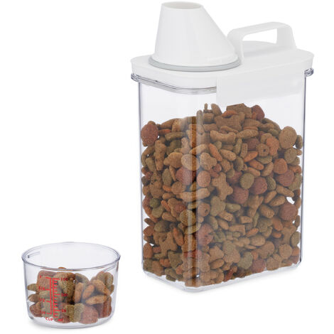 Snack Behlter Haustier Hundefutter Aufbewahrungsbox  3-teiliger Organizer  Mit Luftdichtem Deckel Aus Holz & PP Hundesnack Organizer