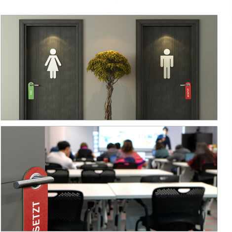 Modernes Türschild Aus Edelstahl-Look – Für Büro, Bad, Küche Oder Privatbereich