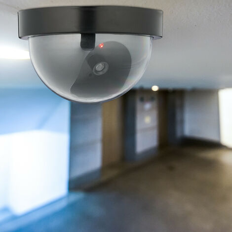 Produktbild von 2x Fake Sicherheitskamera Mit Blinkender LED - Täuschend Echte Attrappe Für Haus & Garten