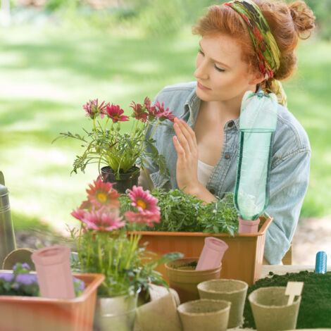 15 Stück Tonkegel Bewässerung - Automatische Pflanzenbewässerung Für Urlaub
