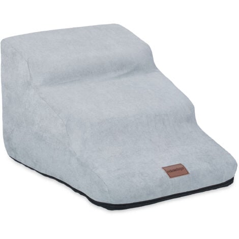 Relaxdays Hundetreppe 3 Stufen - Weiche Aufstiegshilfe Für Sofa & Bett