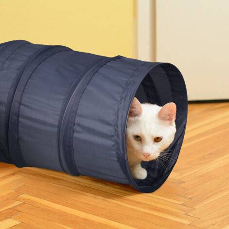 Relaxdays Katzentunnel 3-Wege - Faltbarer Spieltunnel 25x92x85cm Für Katzen