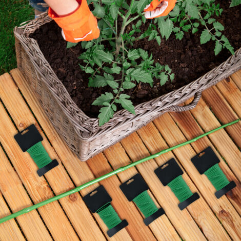 GrowPRO Bindedraht 5 Mm, 4,9 M - Weicher Kunststoffdraht Für Pflanzen, Garten & Basteln