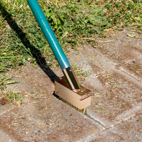 Relaxdays Fugenbrste, 2er Set, Unkraut & Moos entfernen, Stahlborsten,  Ersatzbrsten, Fugenkratzer, Garten, natur/gold