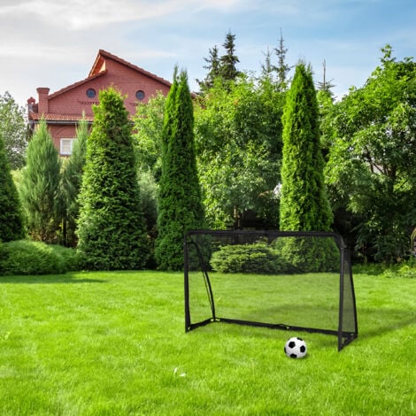 Relaxdays Fußballtor, Kinder & Erwachsene, Soccertor Garten, HBT