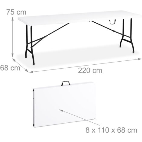 TRUTZHOLM Balkontisch klappbar 180 x 75 x 74 cm Kunststoff Stahl kaufen bei TRUTZHOLM Balkontisch klappbar 180 x 75 x 74 cm Kunststoff Stahl kaufen bei