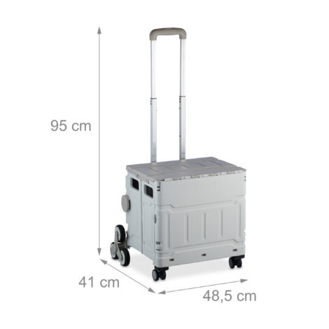 Einkaufstrolley Treppensteiger Klappbar - Mint Blumenmuster Mit Rädern 33x19x54cm