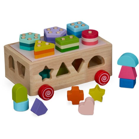 Havnidy Holzpuzzle Für Kinder - 3D Stapelspiel Mit 10 Vorlagekarten